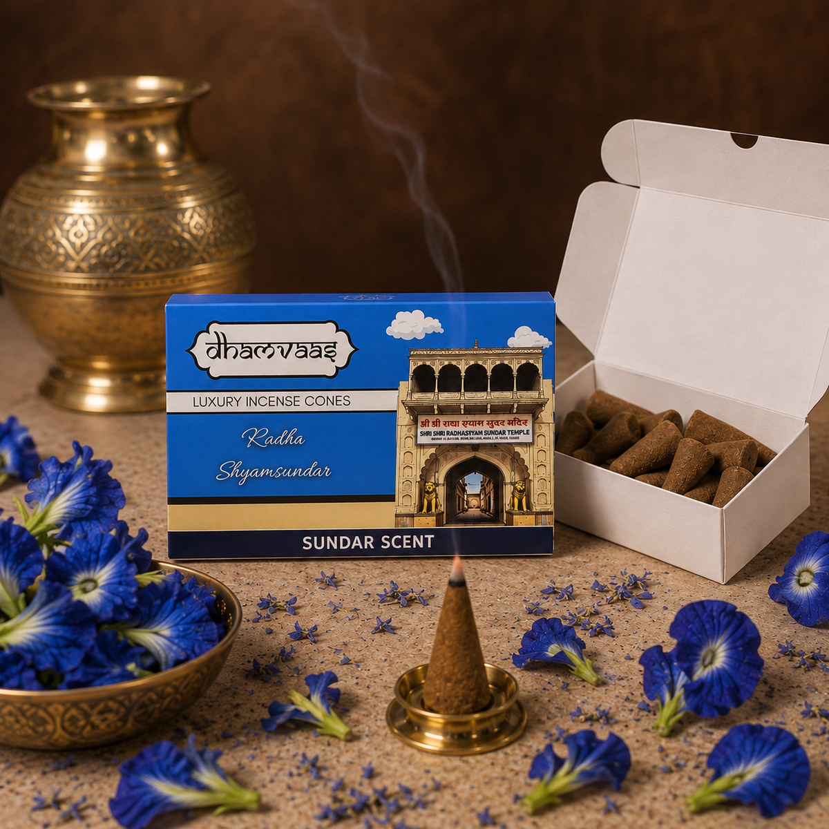 Radha Shyamsundar Sundar Scent Dhoop Cones (20 Cones)