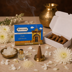 Radha Gokulananda White Musk Dhoop Cones (20 Cones)