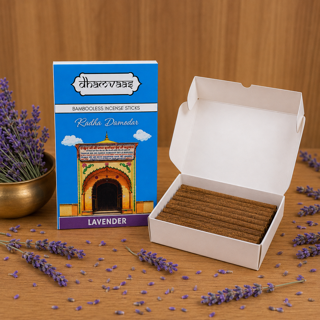 Radha Damodar Lavender Bambooless Dhoop Sticks (20 Sticks)