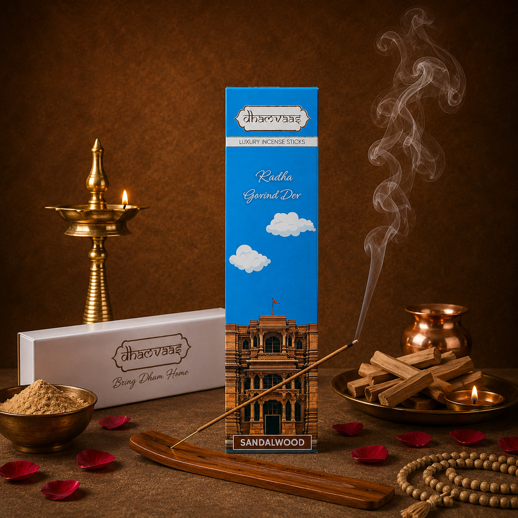 Radha Govind Dev Sandalwood Incense Sticks (40 Sticks)