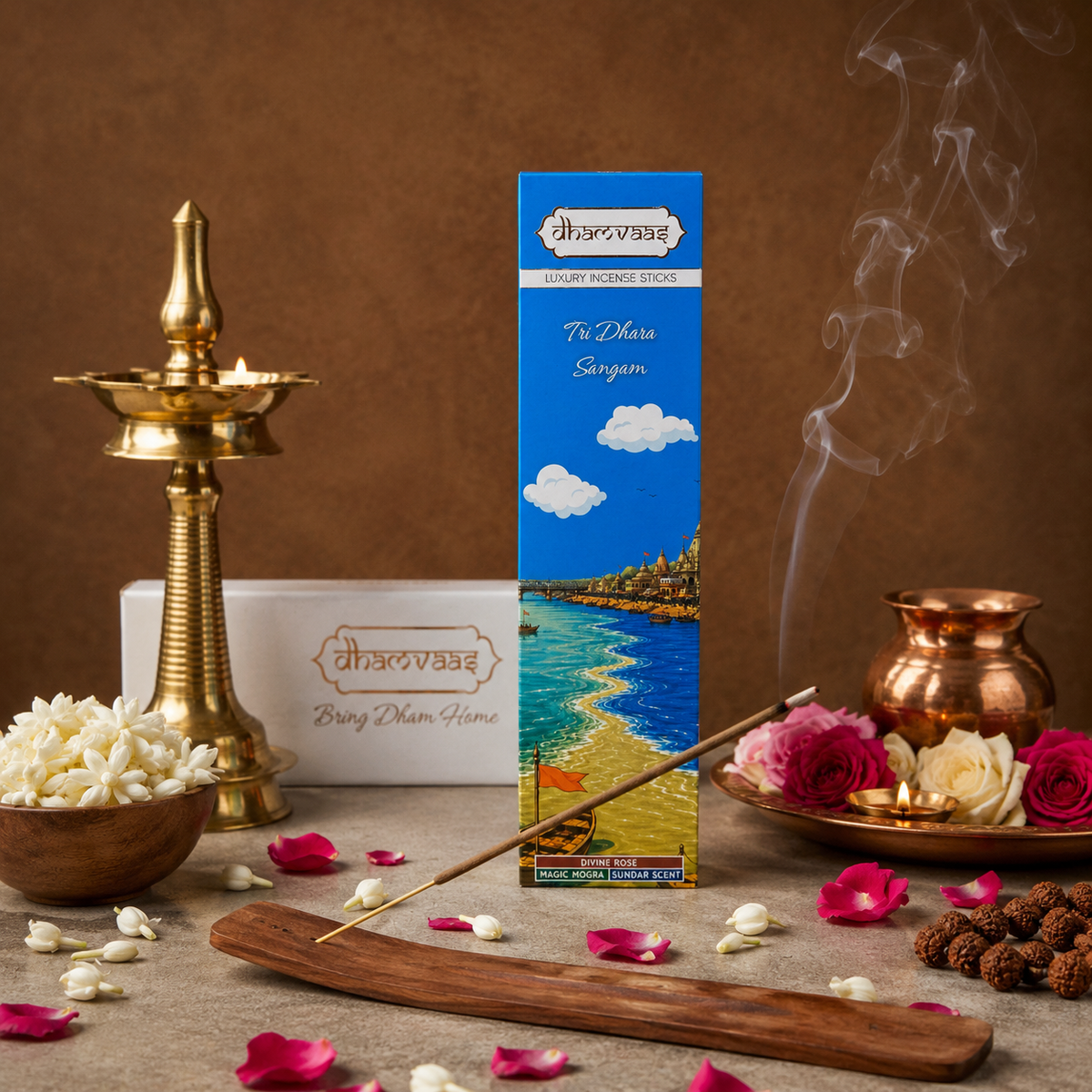 Tridhara Sangam 3 Flavour Incense Sticks (42 Sticks)
