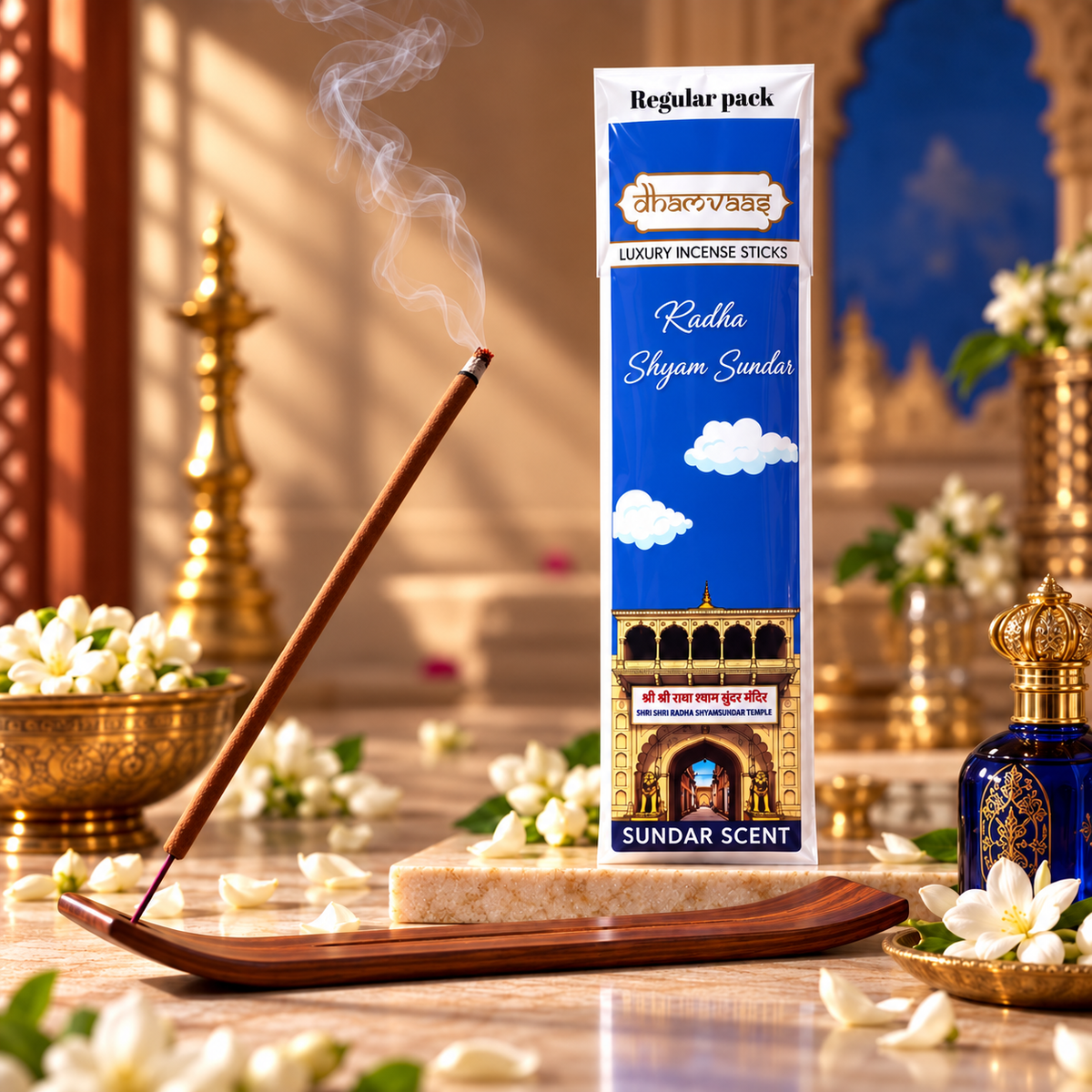 Radha Shyamsundar Sundar Scent  Incense Sticks (20 Sticks) Regular Pack Vrindavan Edition